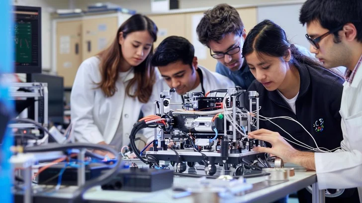 diverse team of engineers in research lab - Free Engineering team working Photo - Students, Engineering ...