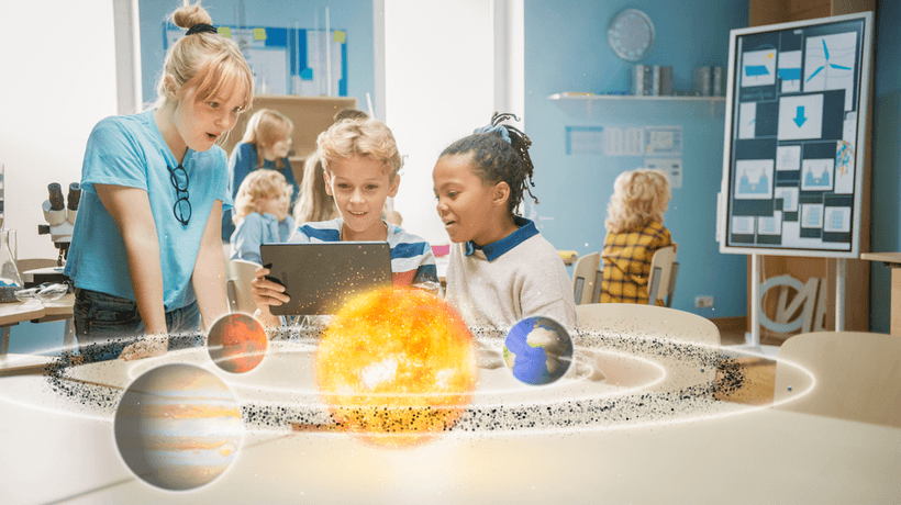 student using augmented reality education app - Augmented Reality (AR) In Education - eLearning Industry