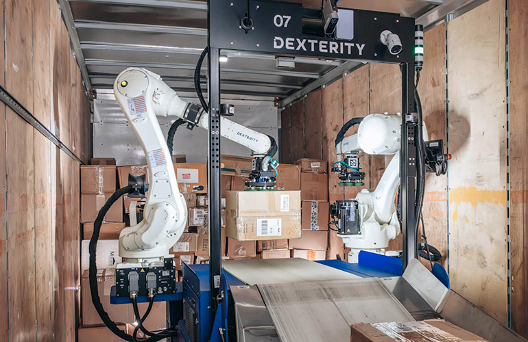 AI robotic dexterity - Dexterity raises $95M as it tests trailer loading robots ...