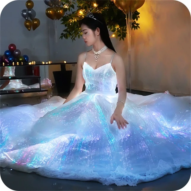 glowing LED dress - Clearance glow in the dark formal dress Factory Sale Black Friday