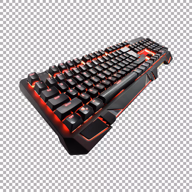AI gaming keyboard - Rgb gaming keyboard on transparent background ai generated ...