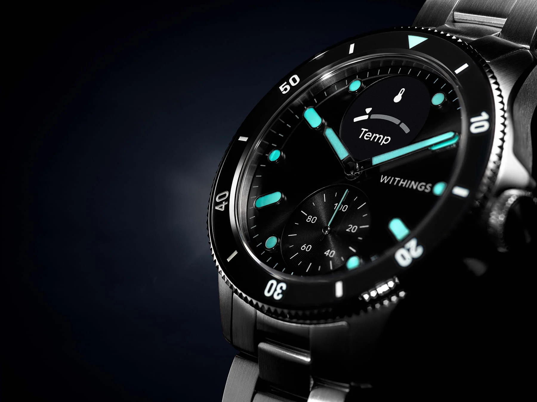 close up of elegant smart watch with health data - Nordic-powered Bluetooth LE hybrid smartwatch delivers accurate ...