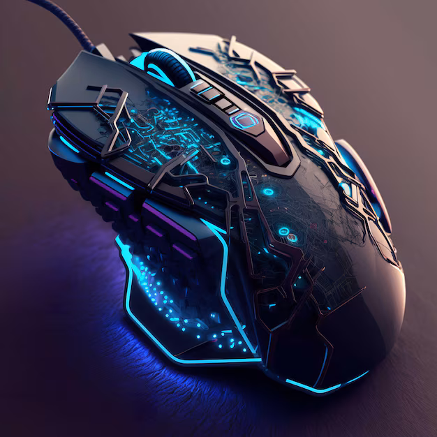 AI gaming mouse - Stunning gaming mouse with lights | Premium AI-generated image