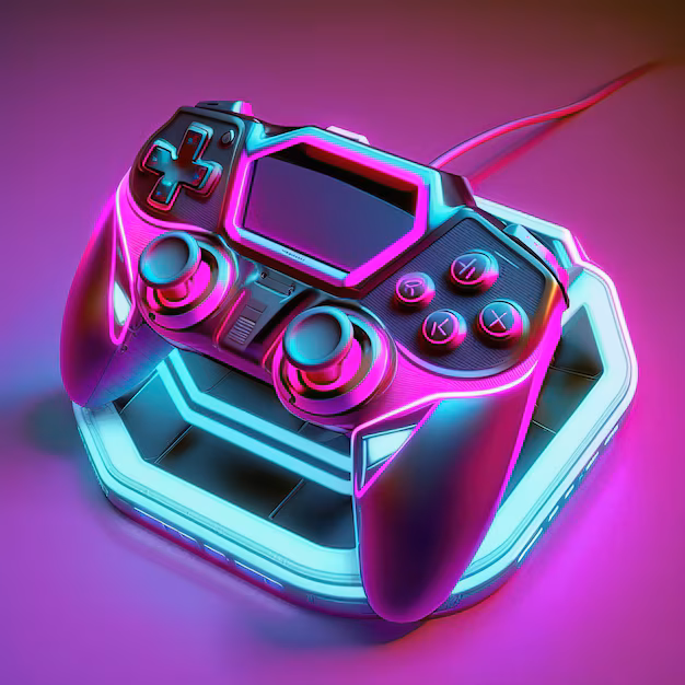 AI gaming controller - Futuristic game controller 3d render style ai generated | Premium ...
