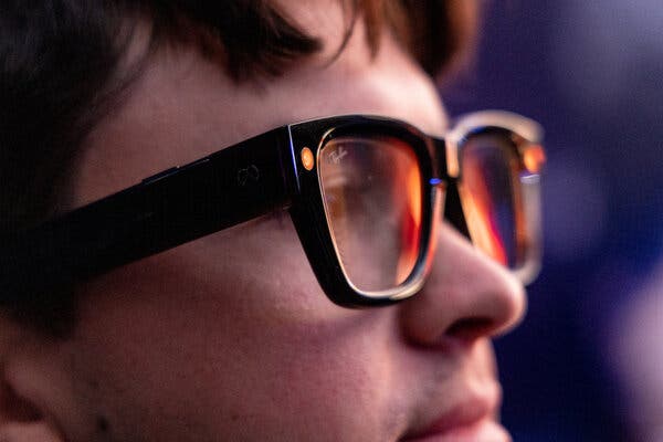 person wearing smart glasses with camera - Smart Glasses - The New York Times
